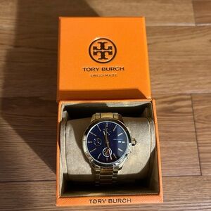 Tory Burch Navy and Gold Timepiece